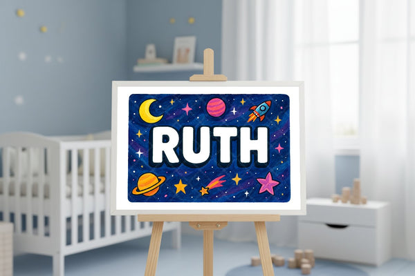 "Ruth" Amongst the Stars Personalized Space Artwork