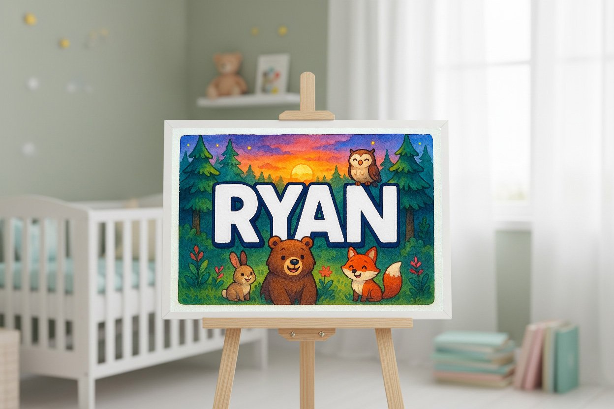Personalized name art for Ryan