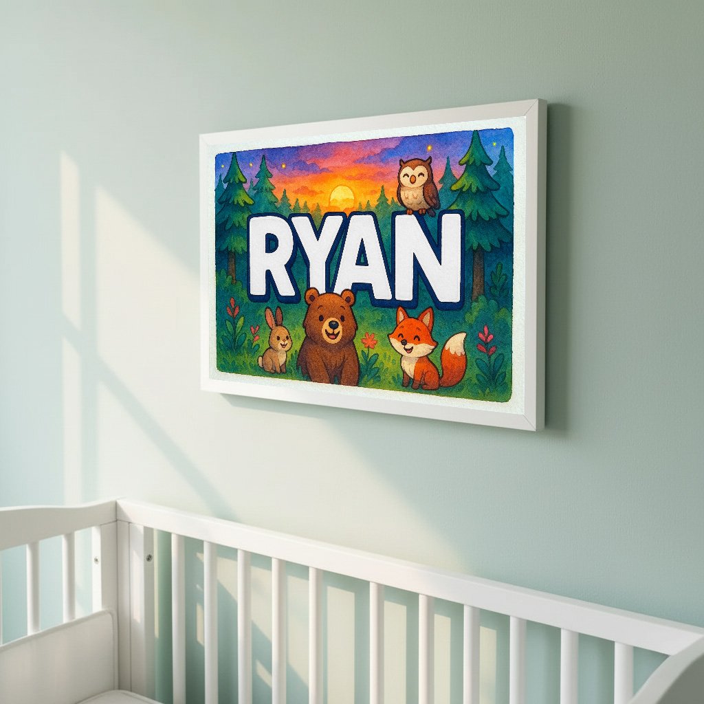 Personalized name art for Ryan