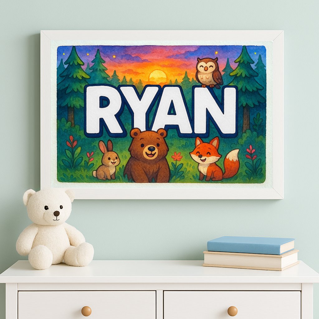 Personalized name art for Ryan
