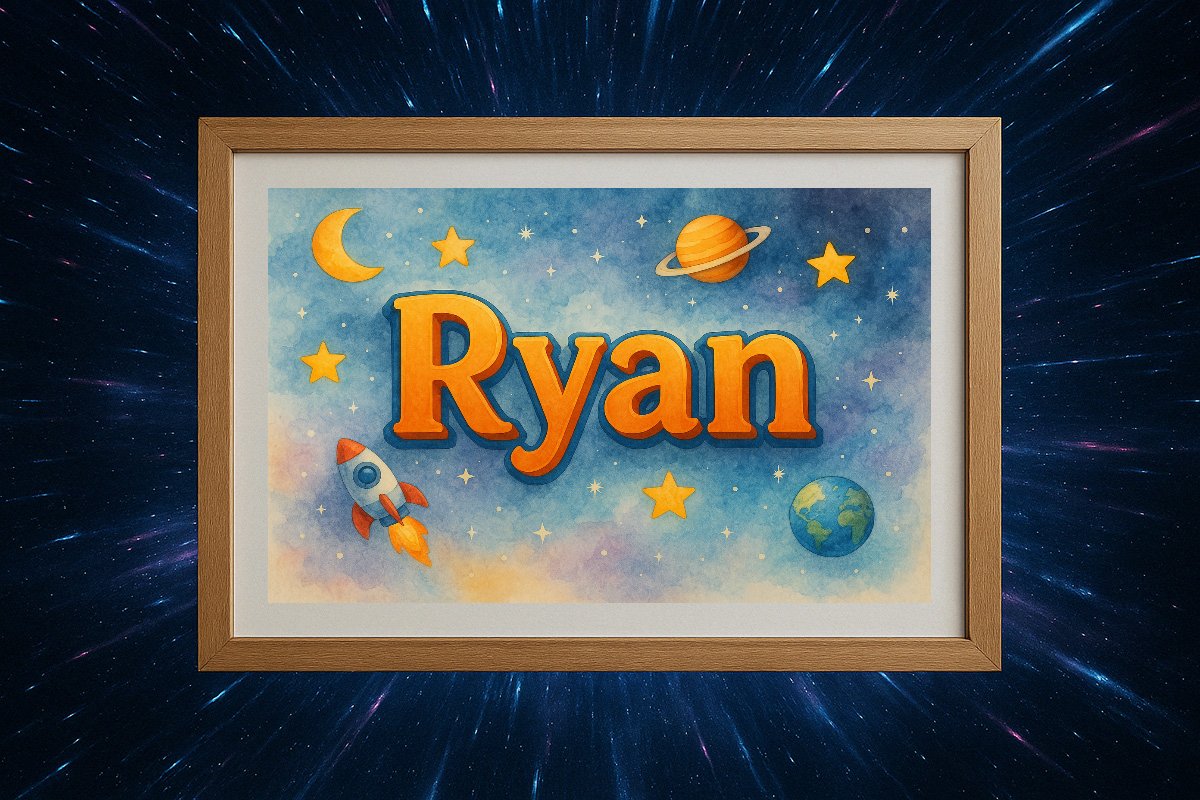 Ryan Personalized Outer Space Art 339