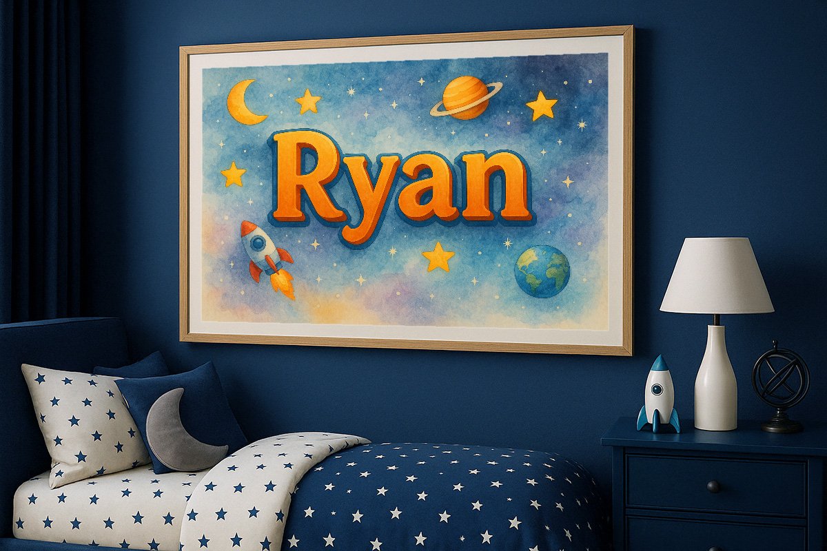 Ryan Personalized Outer Space Art 339