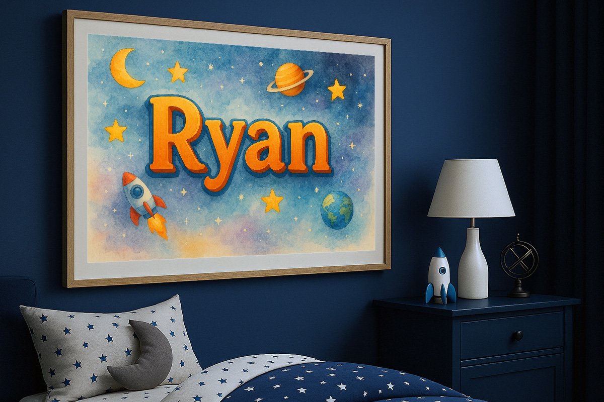 Ryan Personalized Outer Space Art 339