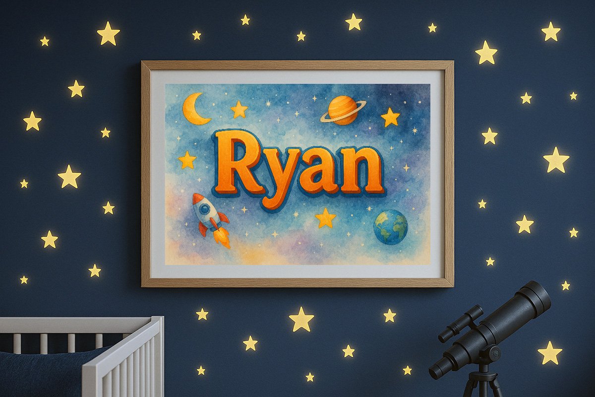 Ryan Personalized Outer Space Art 339
