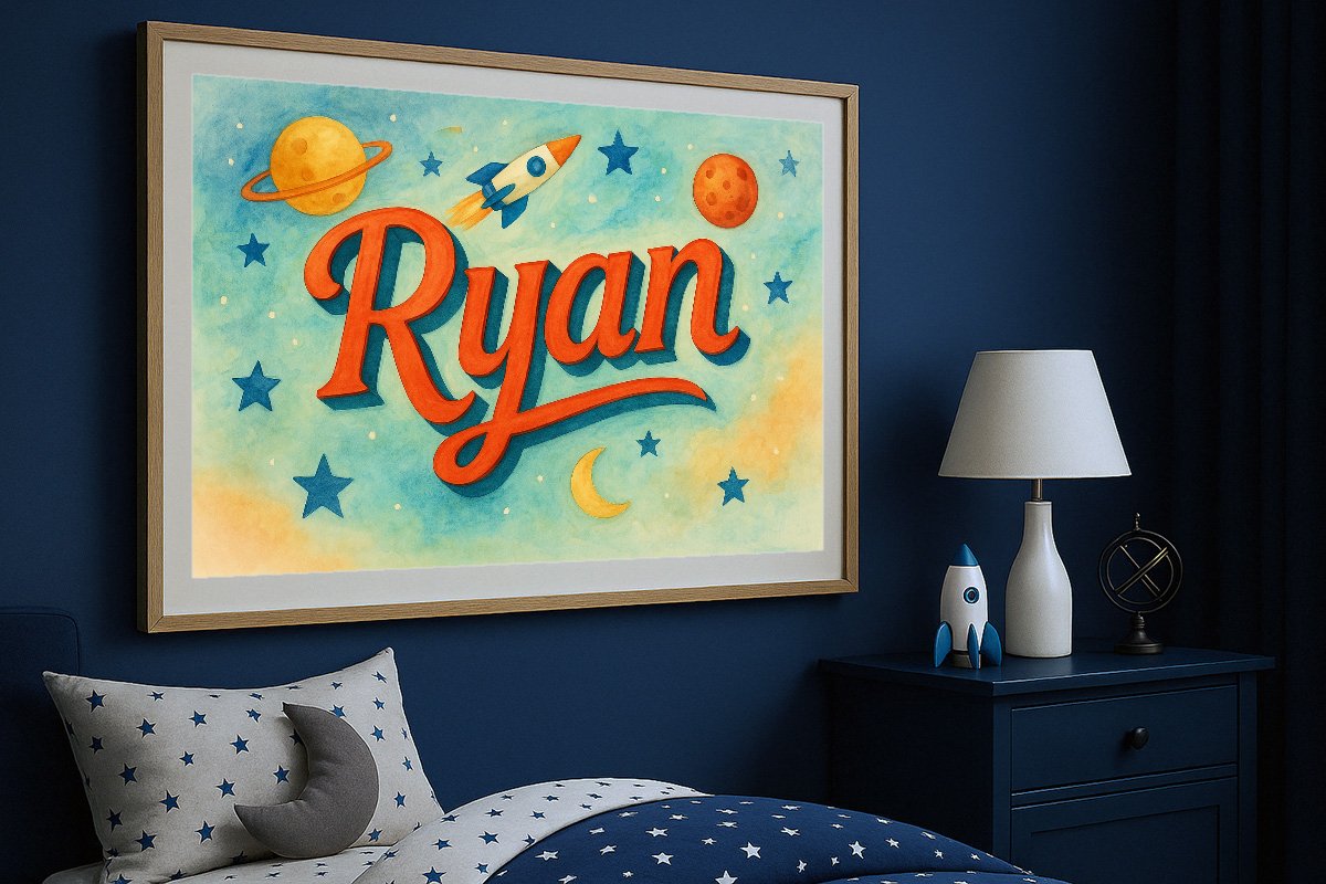 Ryan Personalized Outer Space Art 341