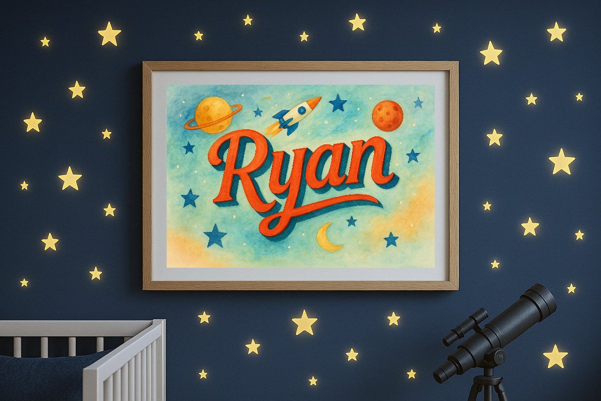 Ryan Personalized Outer Space Art 341
