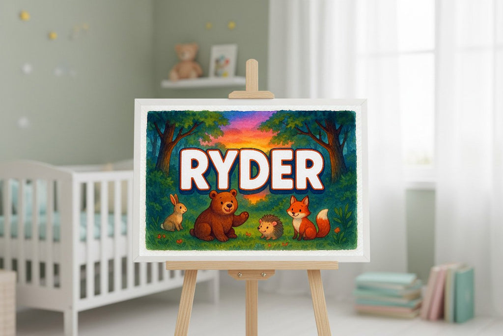 Personalized name art for Ryder