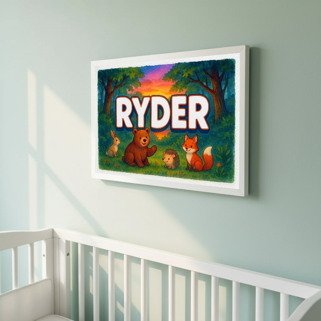 Personalized name art for Ryder