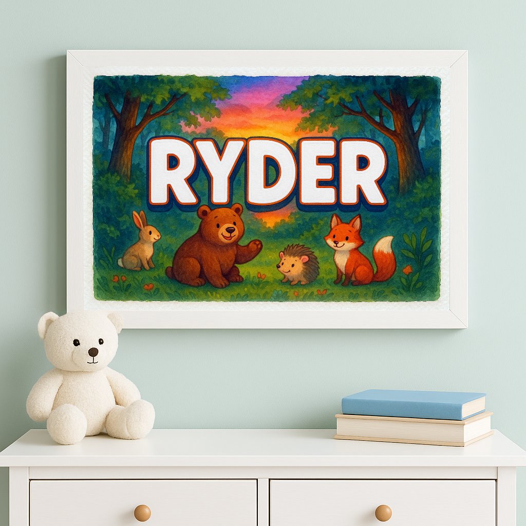 Personalized name art for Ryder