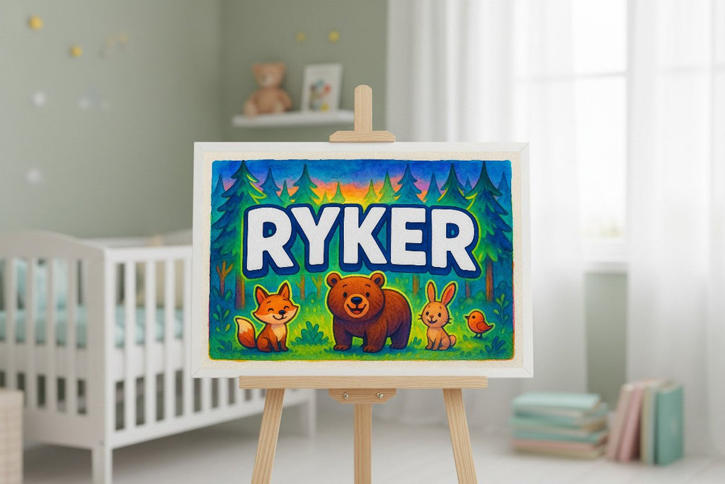Personalized name art for Ryker