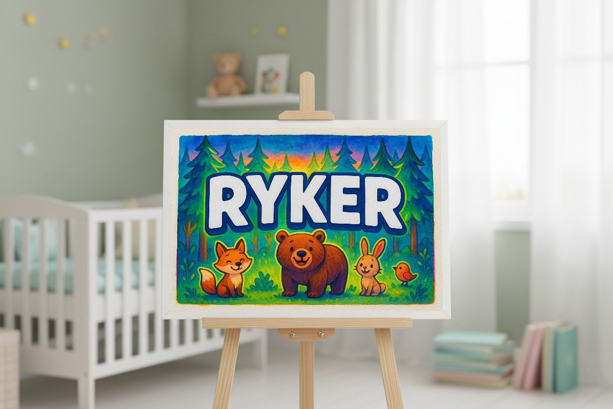 Personalized name art for Ryker