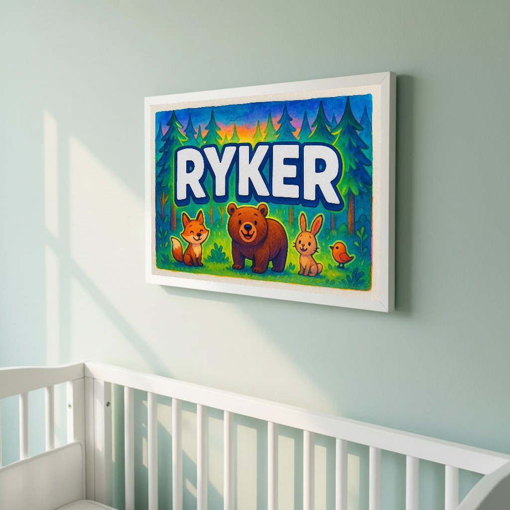 Personalized name art for Ryker