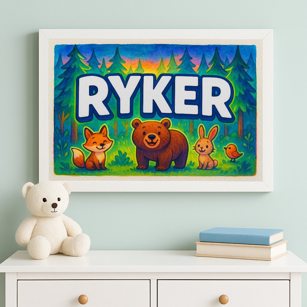 Personalized name art for Ryker