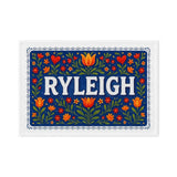Ryleigh Name Art - Floral Farmhouse personalized wall print for kids