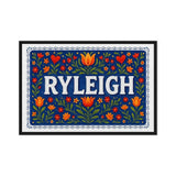 Ryleigh Name Art - Floral Farmhouse personalized wall print for kids