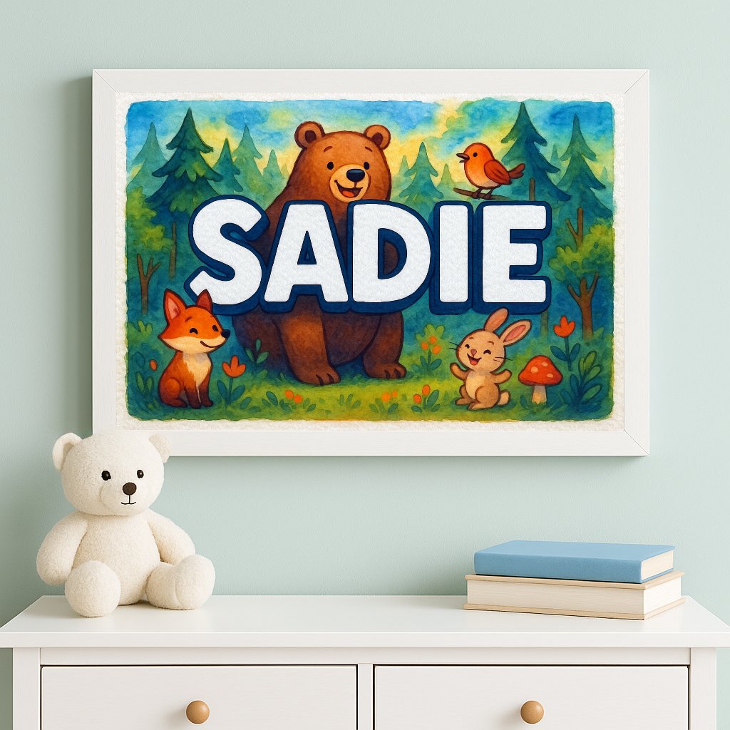 Personalized name art for Sadie