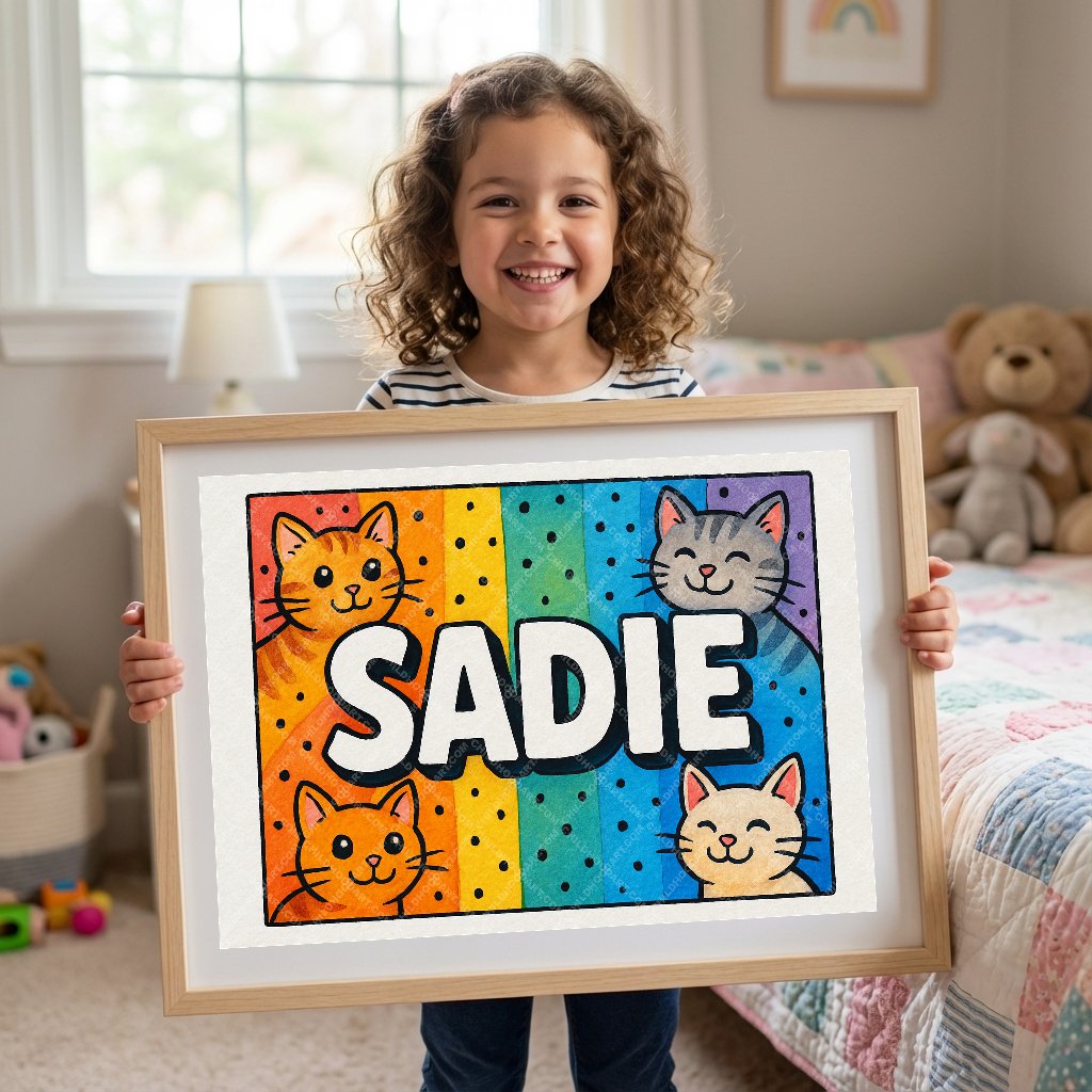 Personalized name art for Sadie