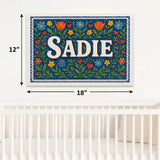 Calm personalized name art for Sadie