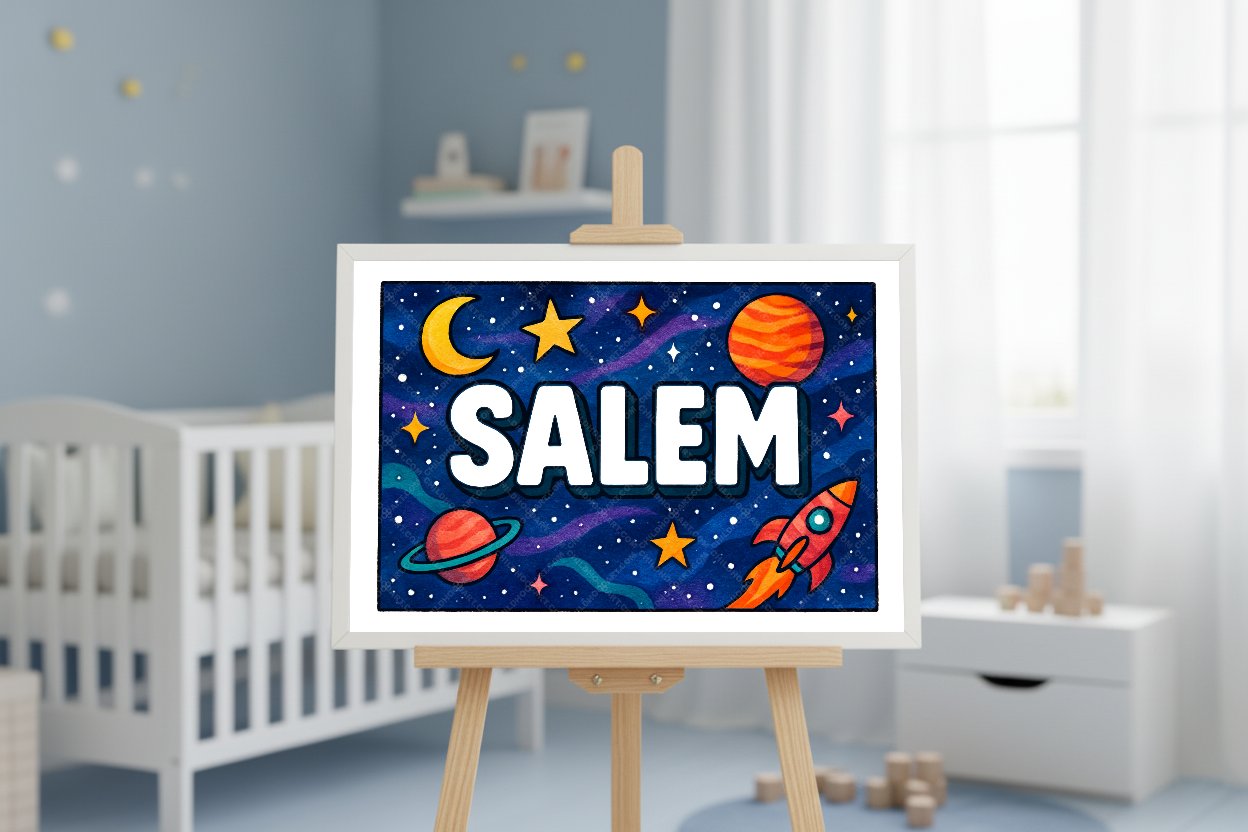 Personalized space name art for Salem