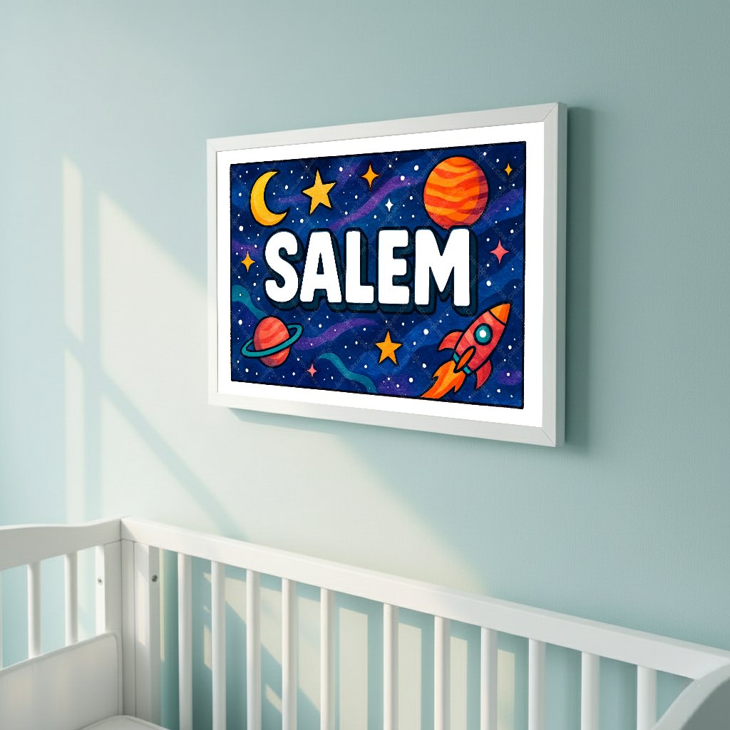 Personalized space name art for Salem