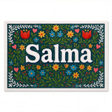 Salma Name Art - Floral Farmhouse personalized wall print for kids
