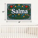 Salma Name Art - Floral Farmhouse personalized wall print for kids