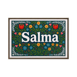 Salma Name Art - Floral Farmhouse personalized wall print for kids