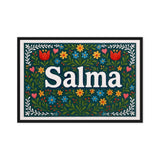 Salma Name Art - Floral Farmhouse personalized wall print for kids