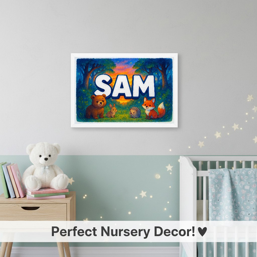 Personalized name art for Sam