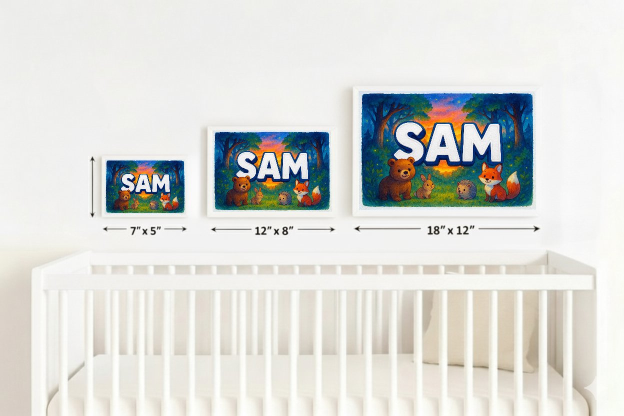 Personalized name art for Sam