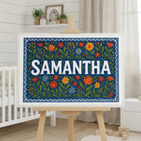 Calm personalized name art for Samantha