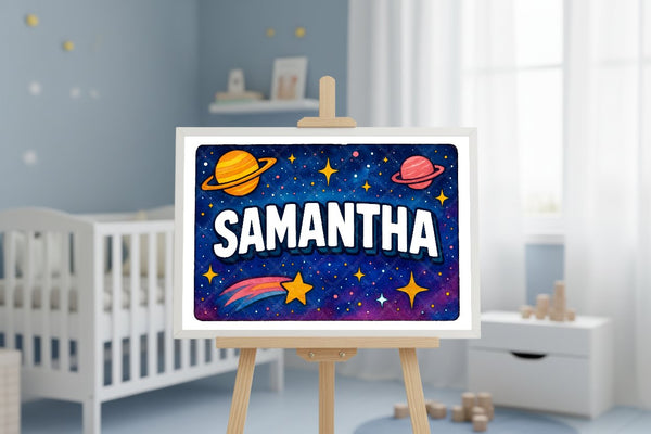 "Samantha" Amongst the Stars Personalized Space Artwork