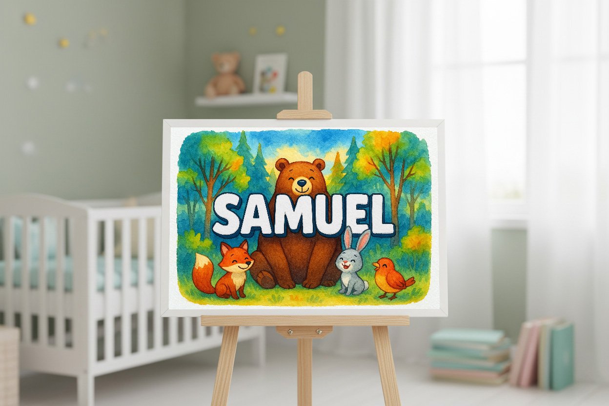 Personalized name art for Samuel