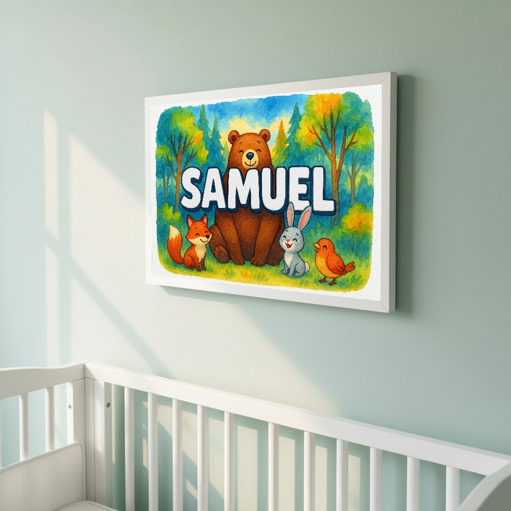 Personalized name art for Samuel