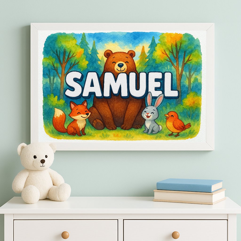 Personalized name art for Samuel