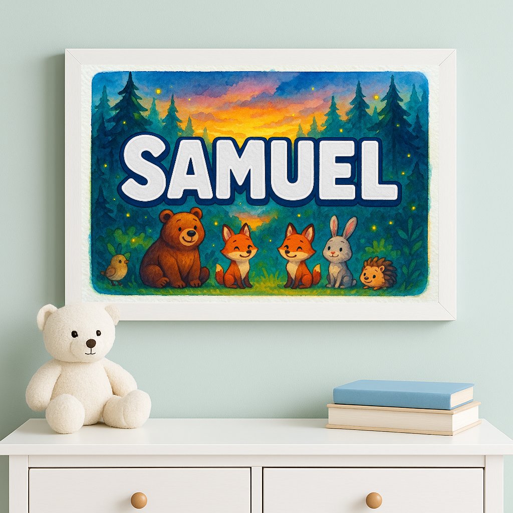 Personalized name art for Samuel
