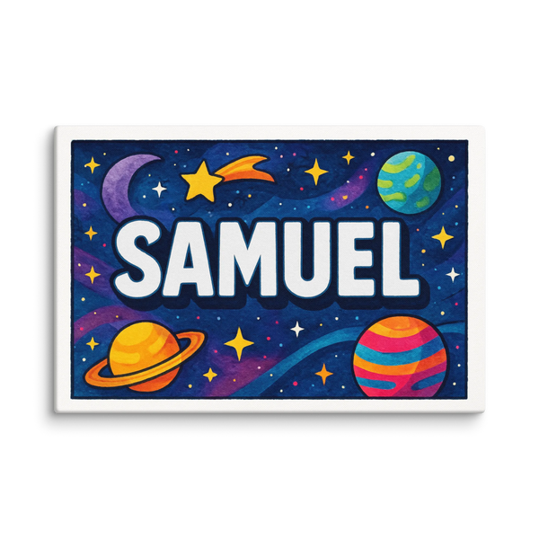 Samuel Name Art - Space Explorers Personalized Wall Art