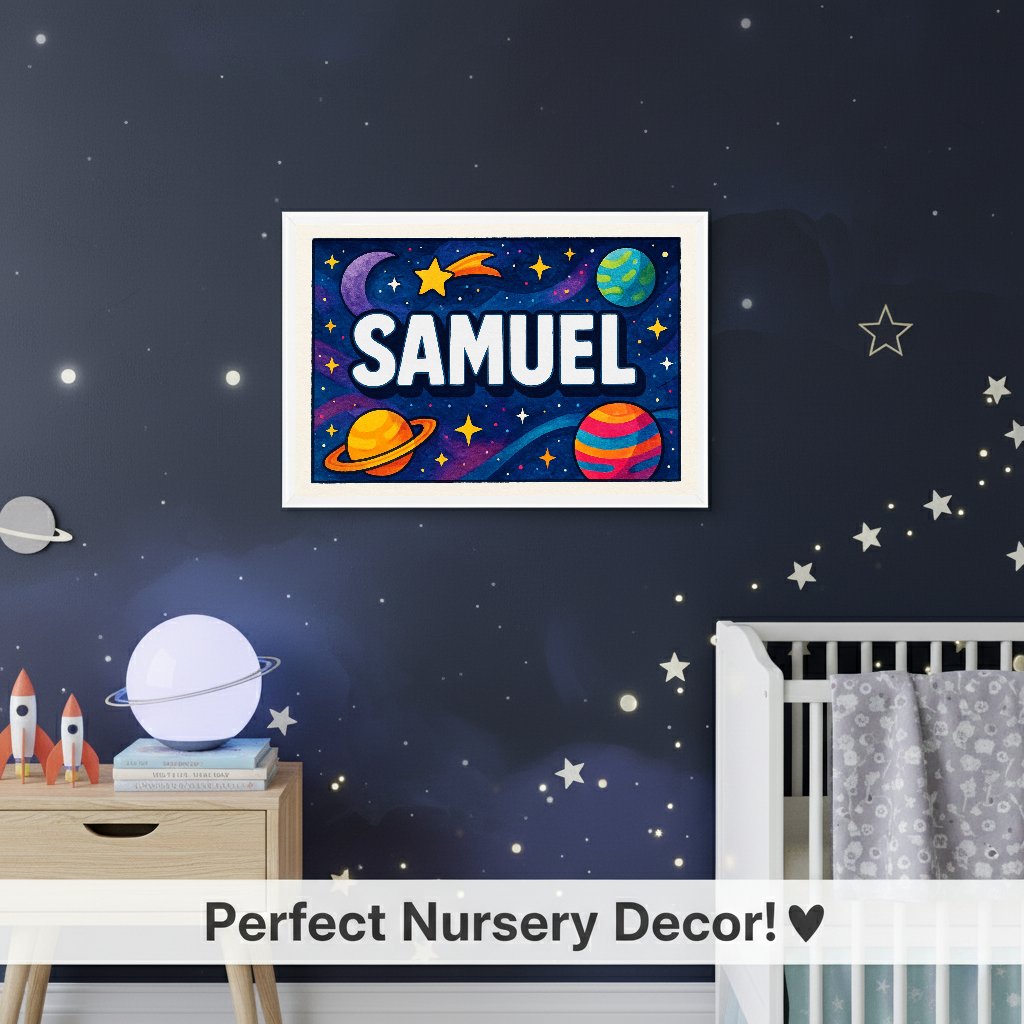 Personalized name art for Samuel