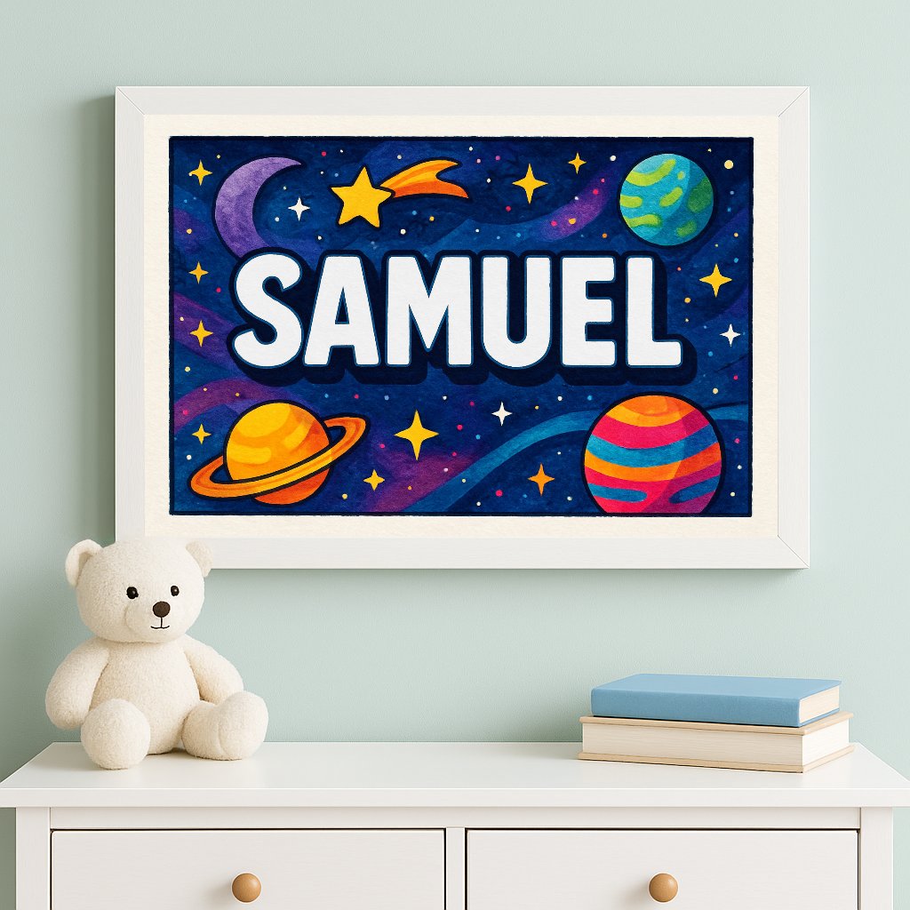 Personalized name art for Samuel