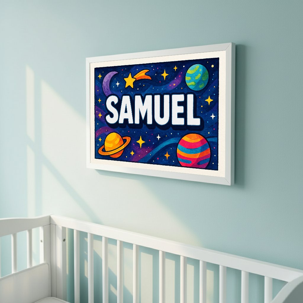 Personalized name art for Samuel