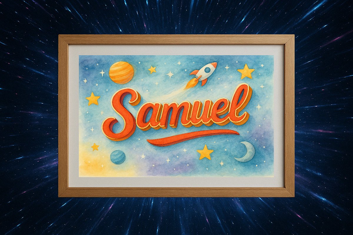 Samuel Personalized Outer Space Art 76