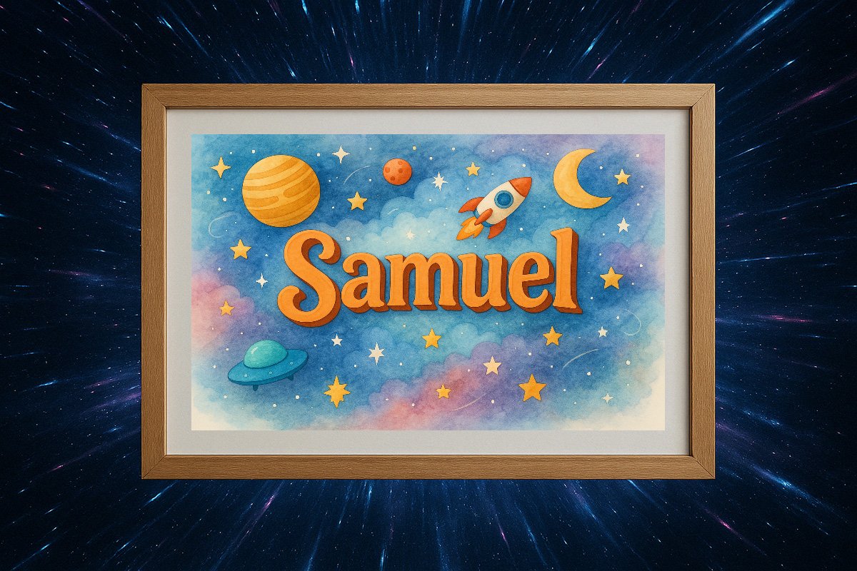 Samuel Personalized Outer Space Art 77