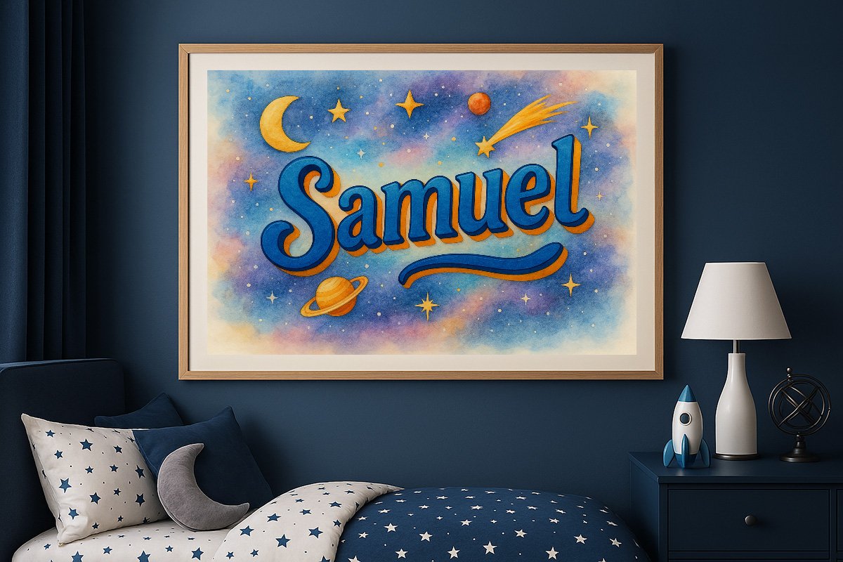 Samuel Personalized Outer Space Art 78