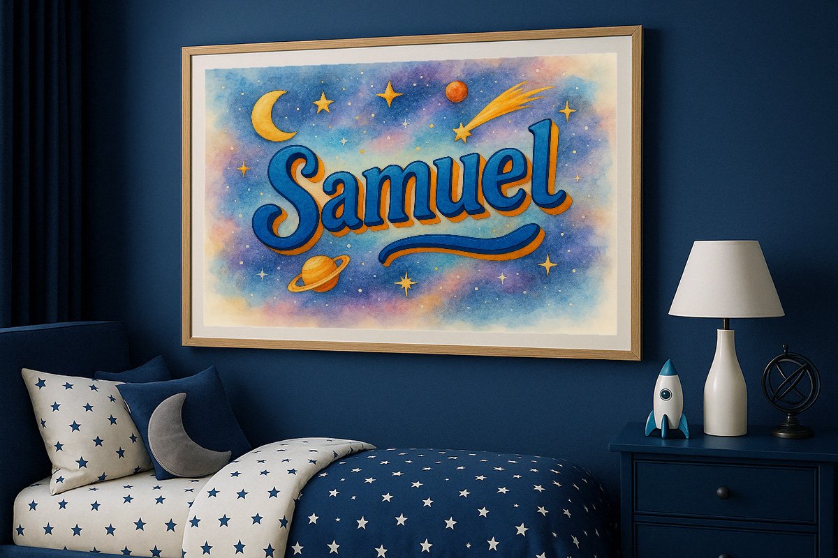 Samuel Personalized Outer Space Art 78