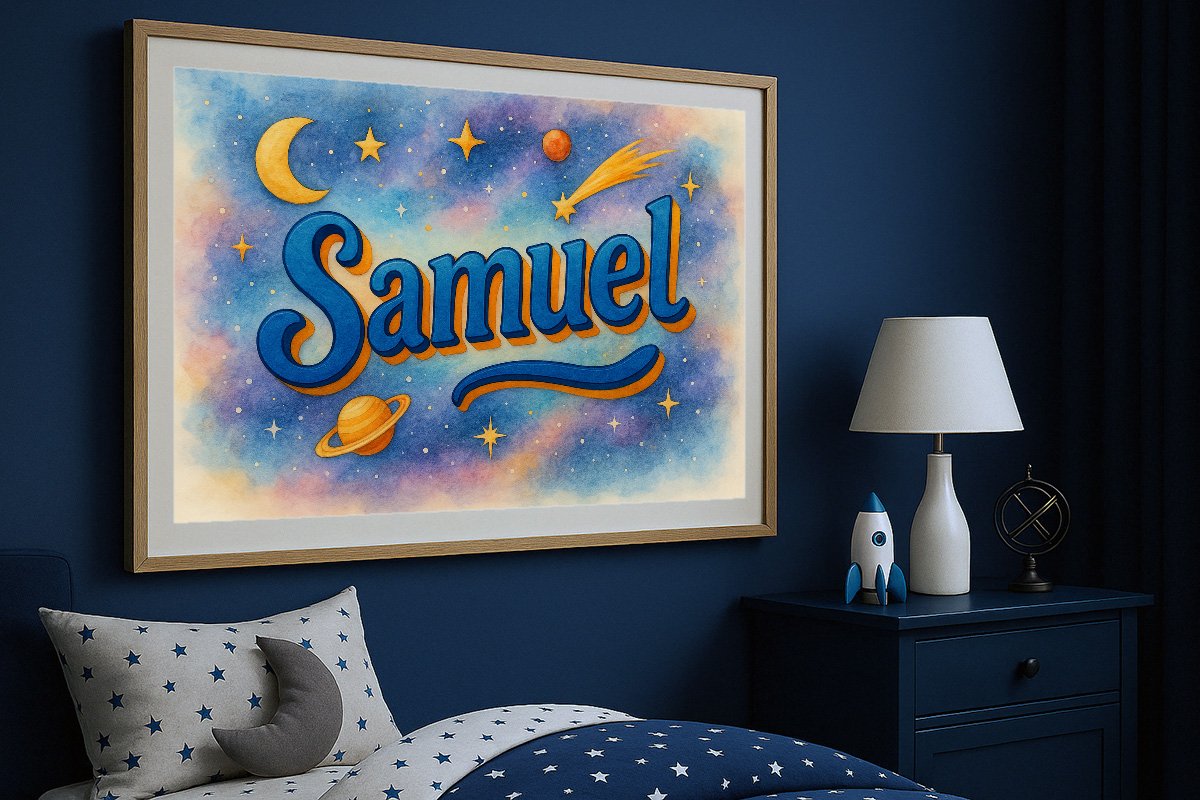 Samuel Personalized Outer Space Art 78