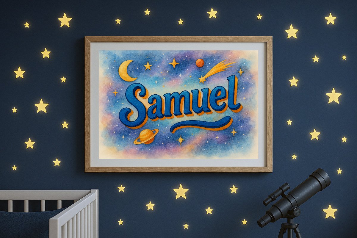 Samuel Personalized Outer Space Art 78