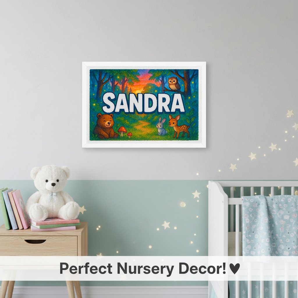 Personalized name art for Sandra