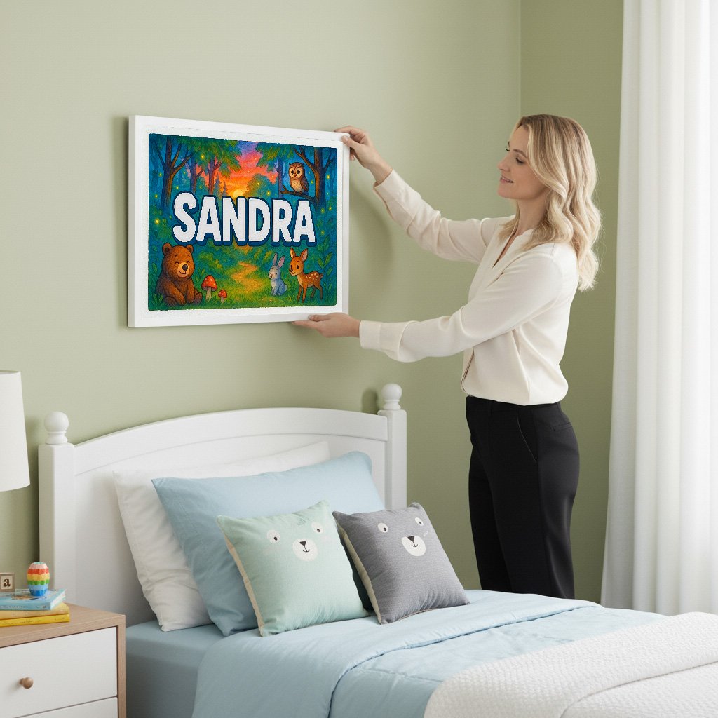 Personalized name art for Sandra