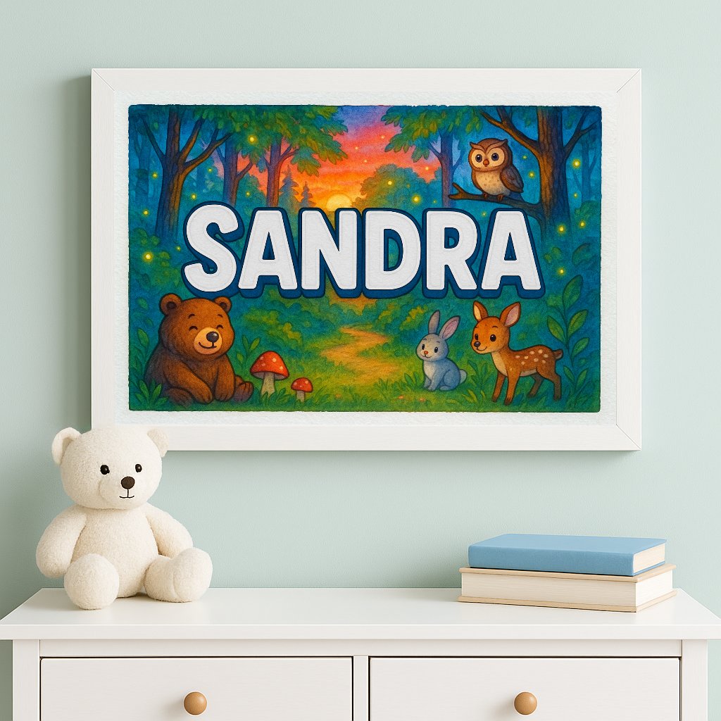 Personalized name art for Sandra