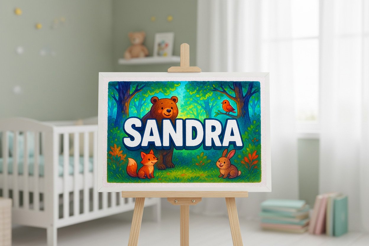 Personalized name art for Sandra